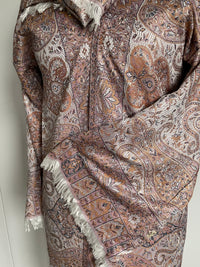 Pashmina Abaya Pastel Orange Grey #26