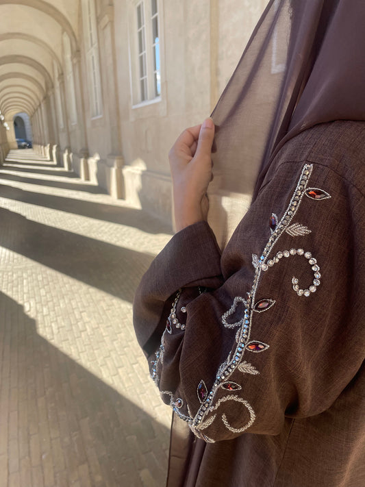 Saniyah Abaya -Brown