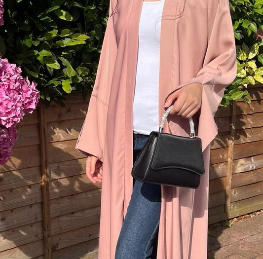 Naira Open Abaya -Nude Pink (Sale )