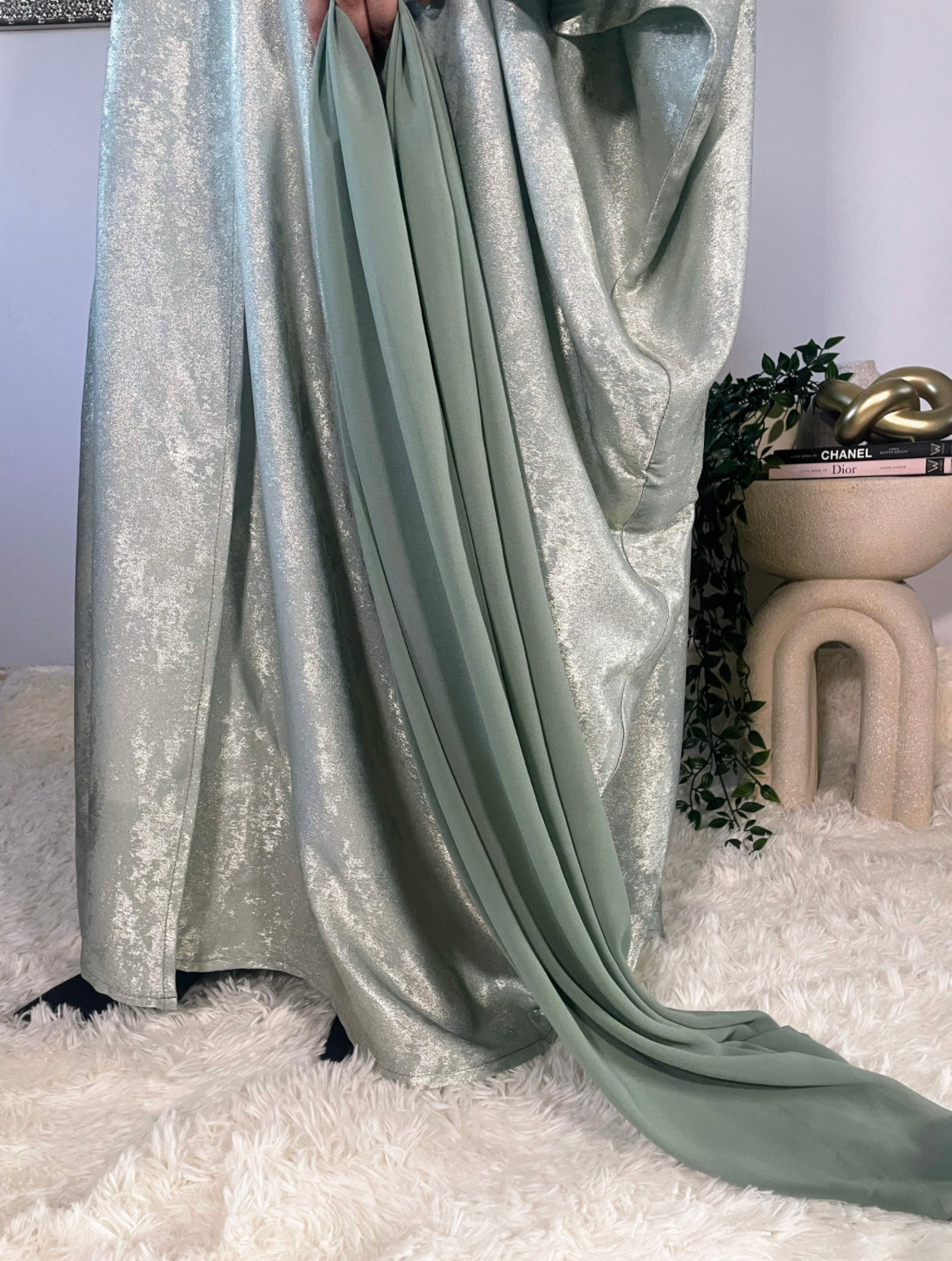 Noreen Fariha Abaya- Mint Green