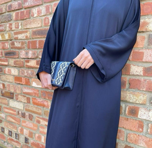 Leyla Closed Abaya - Dark Blue/Navy (Sale )