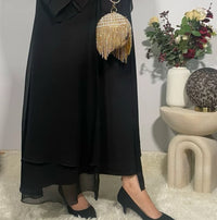 Maya Abaya - Black Chiffon