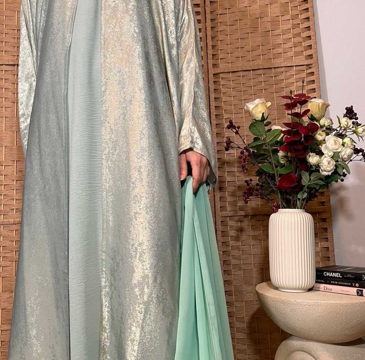 Noreen Fariha Abaya- Mint Green