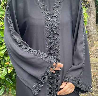 Black lace Abaya