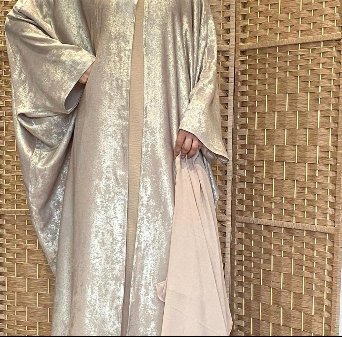 Noreen Fariha Abaya- Golden Pearl full set