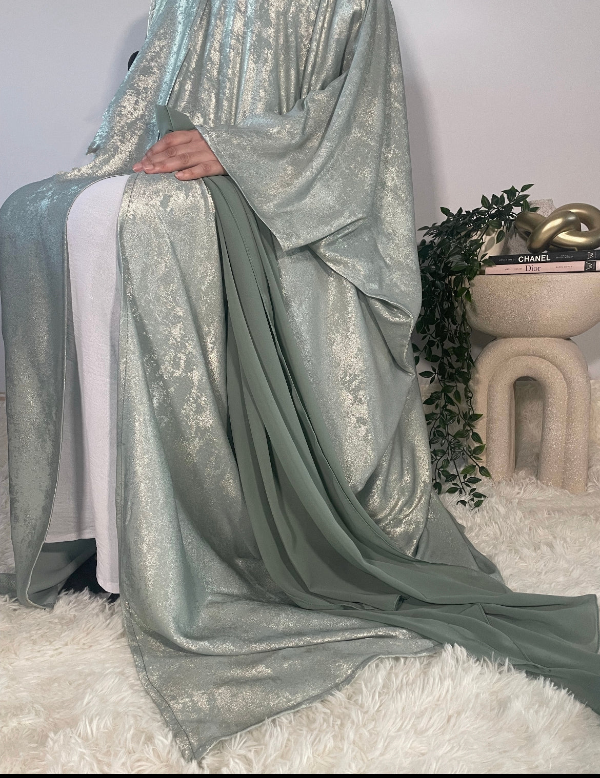 Noreen Fariha Abaya- Mint Green