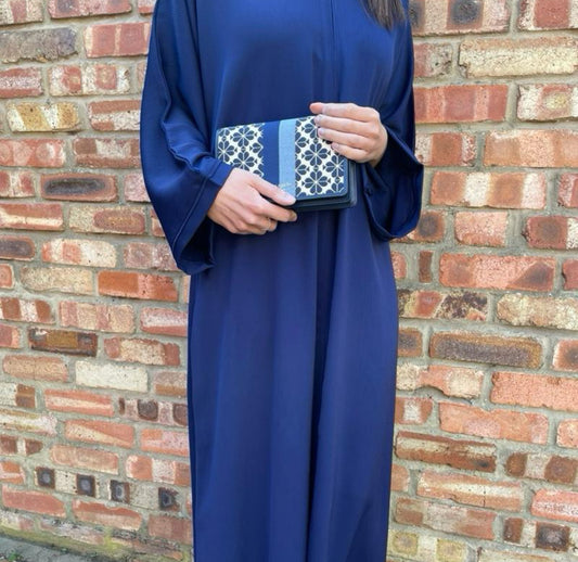Leyla Closed Abaya - Blue(Sale)