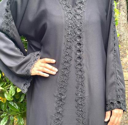 Black lace Abaya