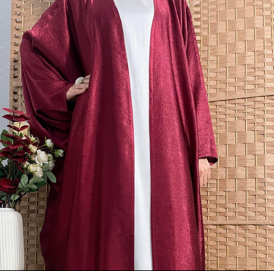 Saba Abaya Deep Red              (Two Piece)