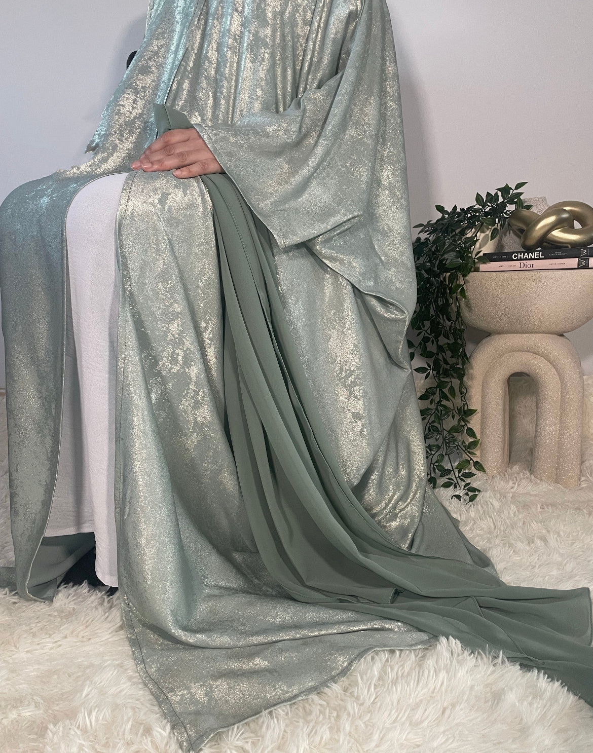 Noreen Fariha Abaya- Mint Green