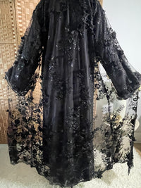 Luxurious Nora Abaya- Black (Sale)